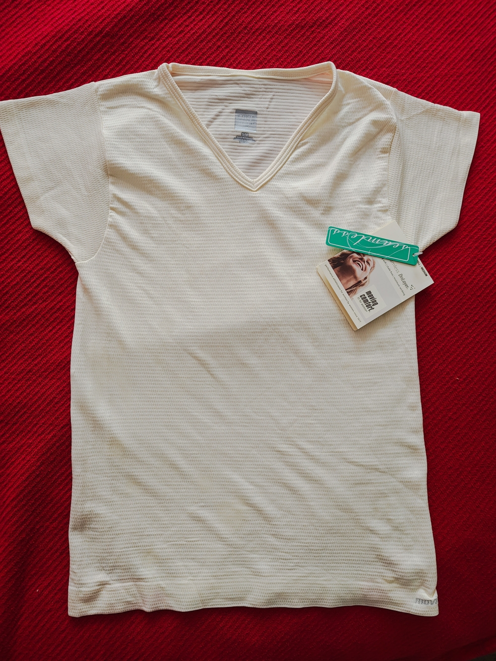 Moving Comfort Cream V-Neck Short Sleeve Women's Tee
